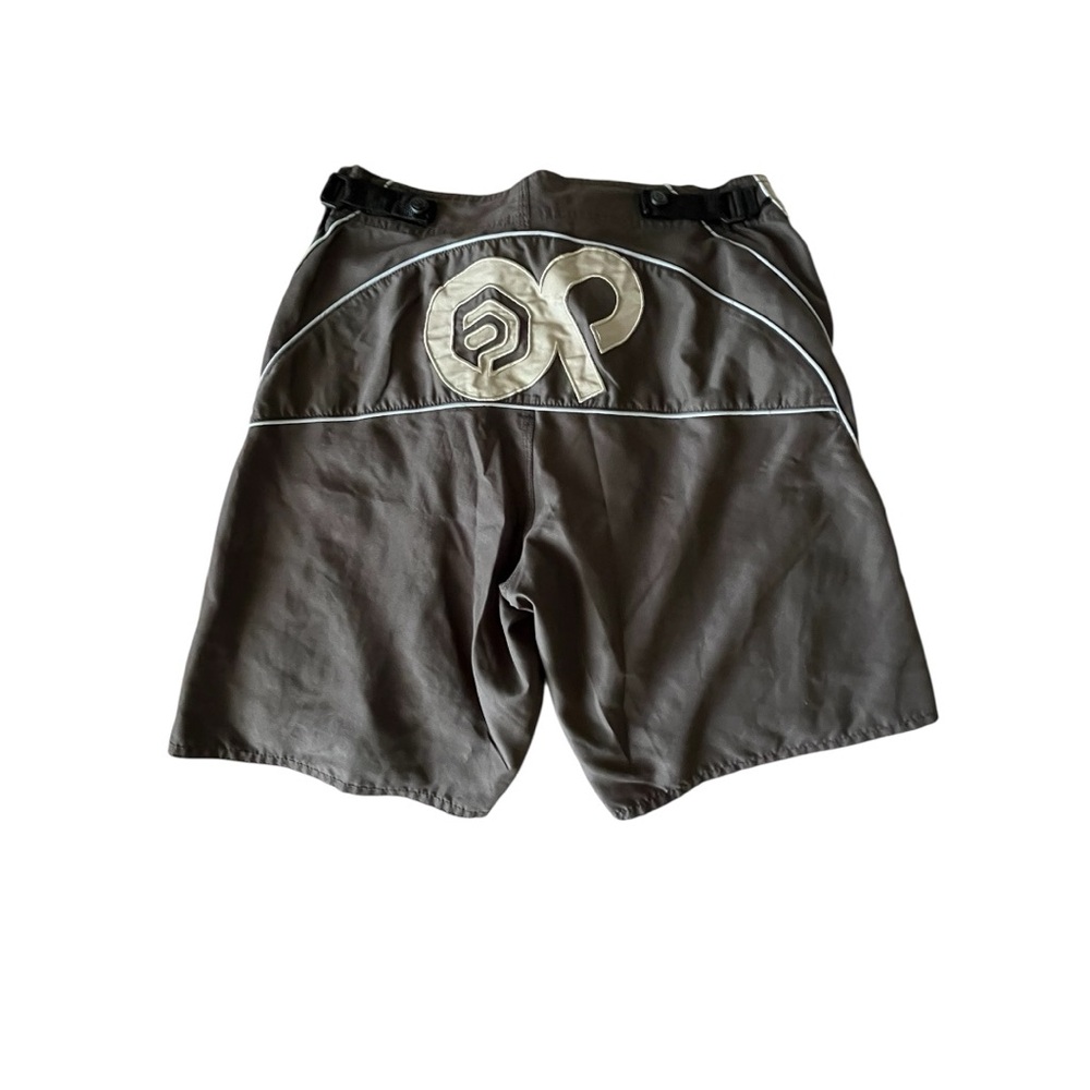 OP Men's Brown and Tan Swim Board Shorts